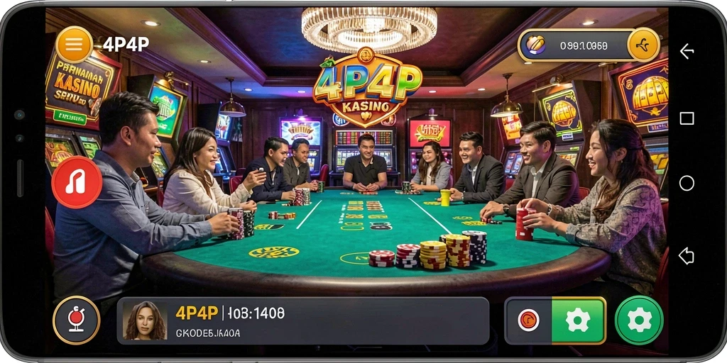 Gameplay seru di aplikasi Kasino 4P4P dengan berbagai pilihan permainan.