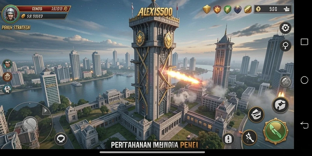 Tampilan gameplay menara yang seru dan penuh strategi.