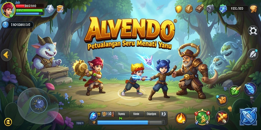 Gameplay seru di dunia petualangan ALVENDO dengan grafis memukau.