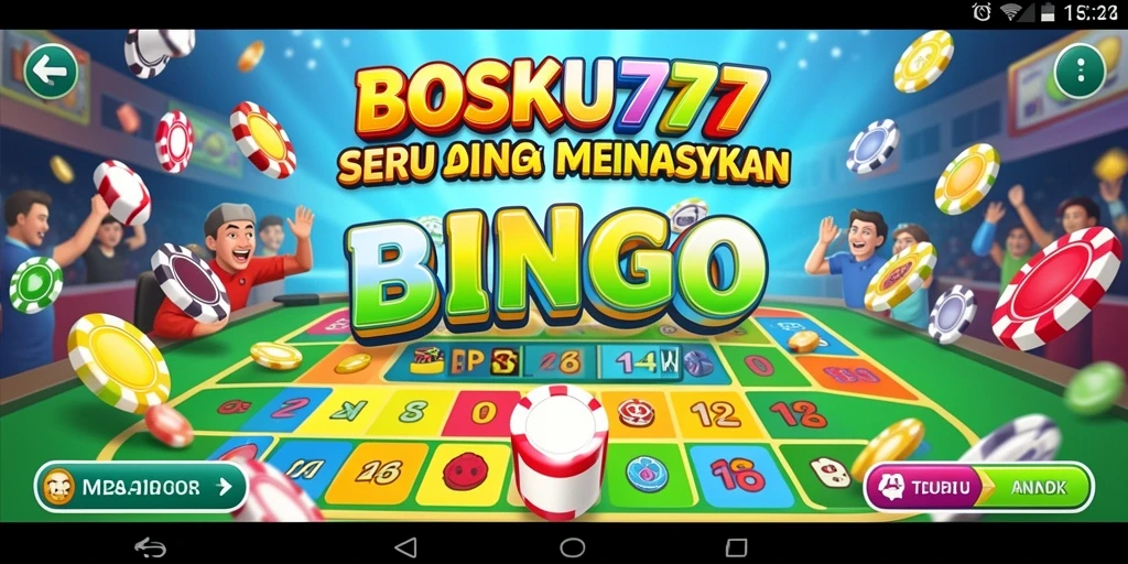 Tampilan gameplay seru dan menarik dari BOSKU777 saat bermain Bingo.