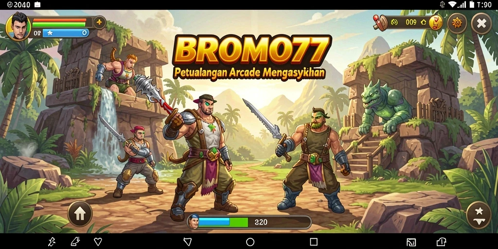Tampilan mendebarkan dari gameplay BROMO77 penuh aksi.