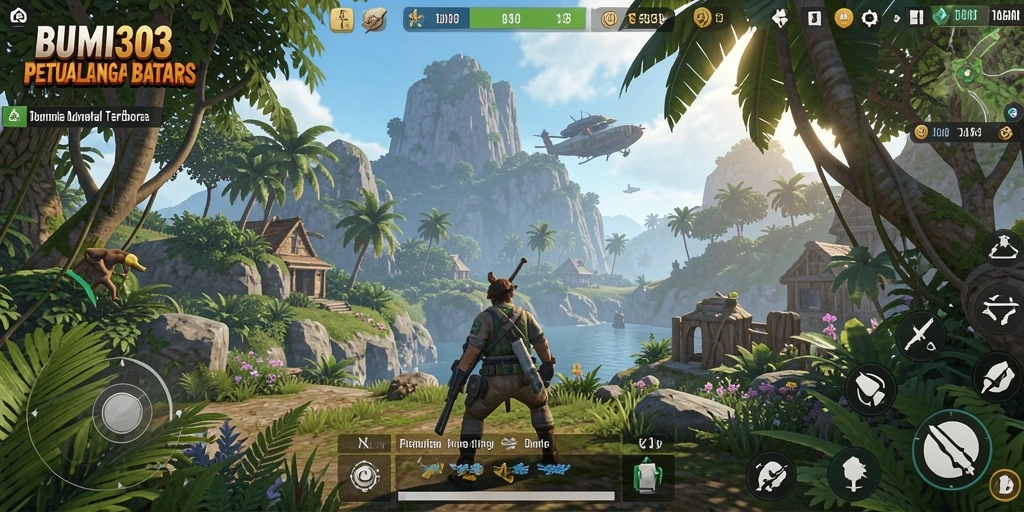 Tampilan gameplay menarik dari BUMI303 di dunia terbuka.