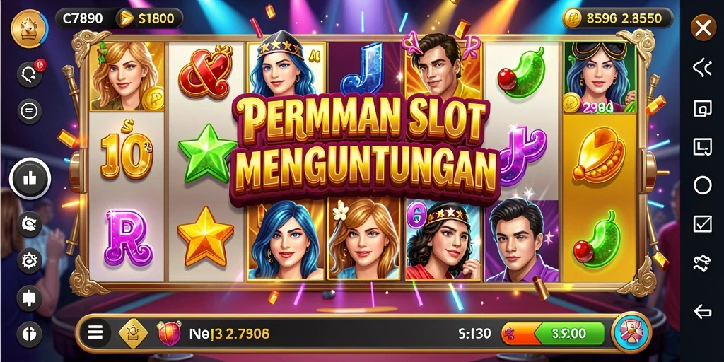 Tampilan gameplay C7890 yang seru dengan variasi simbol slot.