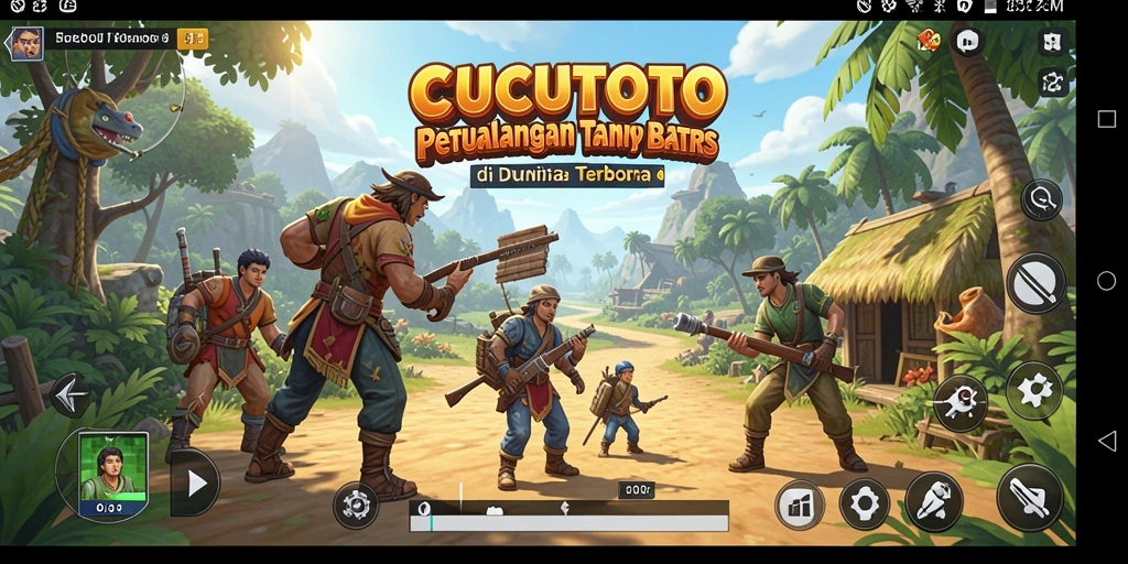Tampilan gameplay CUCUTOTO yang memukau di dunia terbuka.