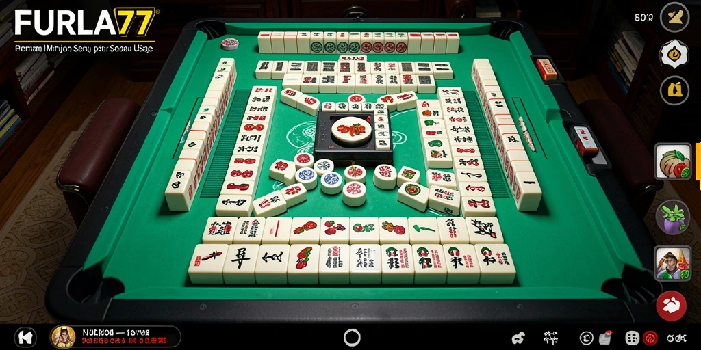 Screenshot utama FURLA77 menampilkan momen seru permainan Mahjong.