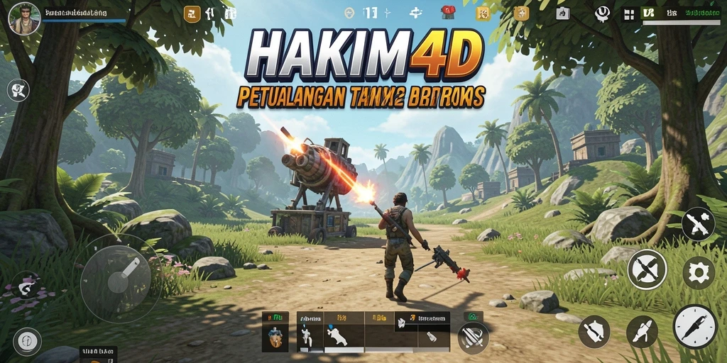 Screenshot gameplay HAKIM4D menampilkan eksplorasi dunia terbuka.