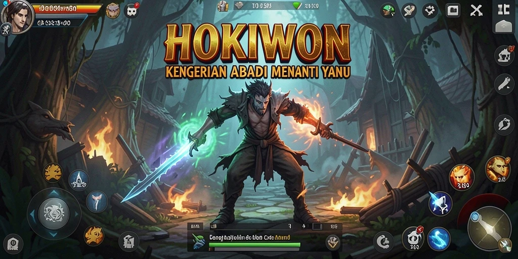 Screenshot HOKIWON menampilkan suasana mencekam dalam gameplay horor.