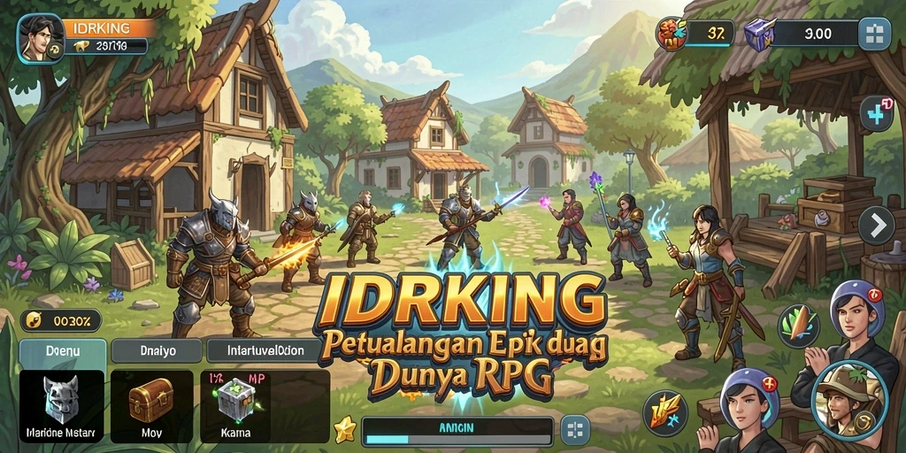 Tampilan gameplay IDRKING yang mendebarkan dan penuh aksi.