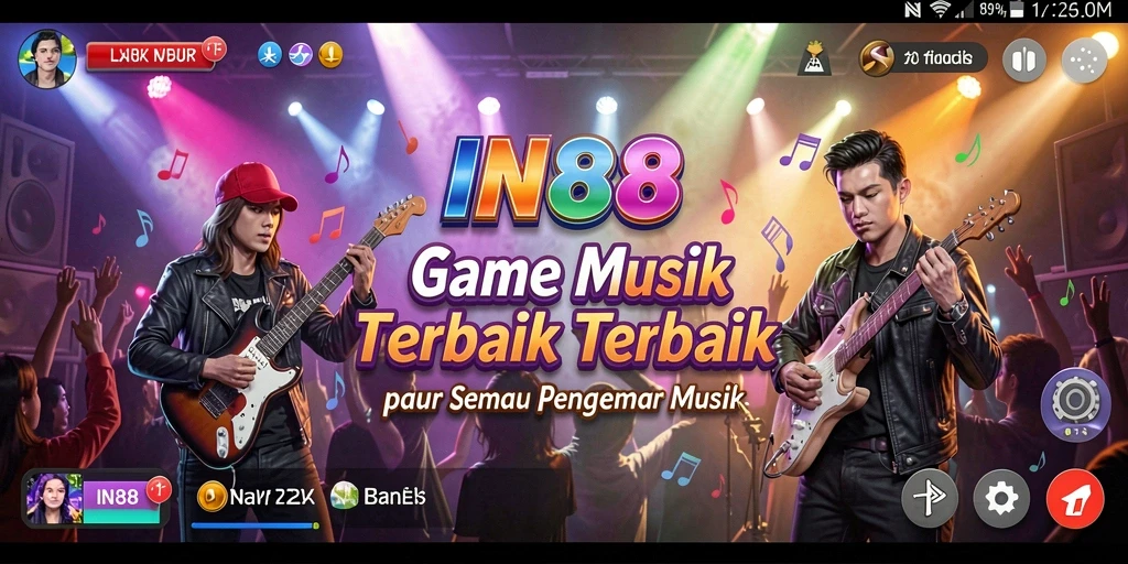 Screenshot utama IN88 menampilkan gameplay musik yang interaktif dan menyenangkan.
