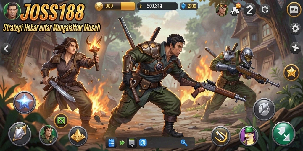 Tampilan gameplay JOSS188 yang menegangkan dalam aksi strategi.