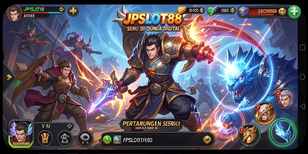 Tampilan gameplay mendebarkan dari JPSLOT88 saat pertarungan berlangsung.