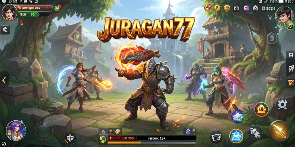 Tampilan menarik dari gameplay RPG JURAGAN77 dengan petualangan seru.