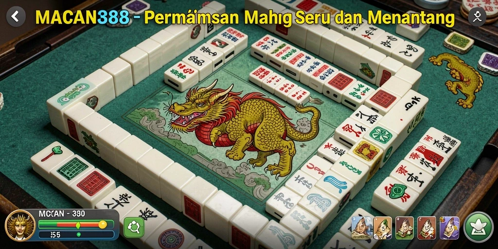 Tampilan gameplay menarik dari permainan Mahjong MACAN388.