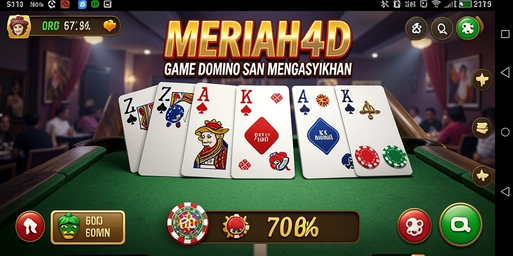 Screenshot gameplay MERIAH4D yang menampilkan serunya permainan Domino.
