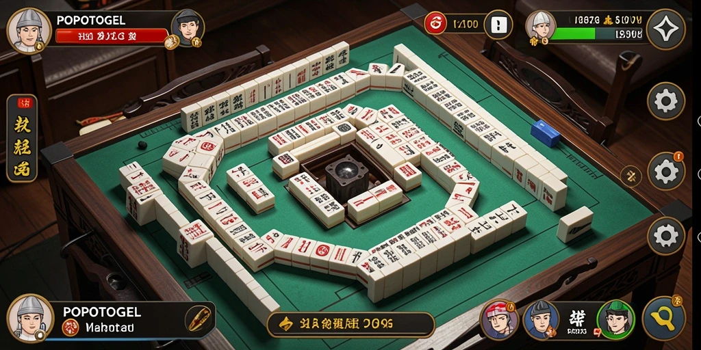 Screenshot utama POPOTOGEL menampilkan gameplay Mahjong yang menarik.
