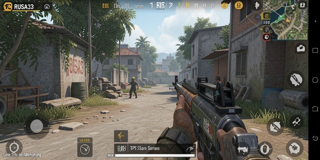 Tampilan gameplay dinamis dalam RUSA33 yang menggugah semangat.