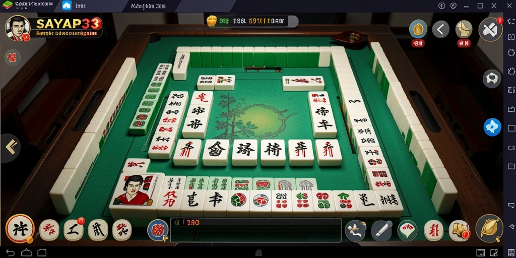 Screenshot gameplay SAYAP33 yang menunjukkan keseruan bermain Mahjong.
