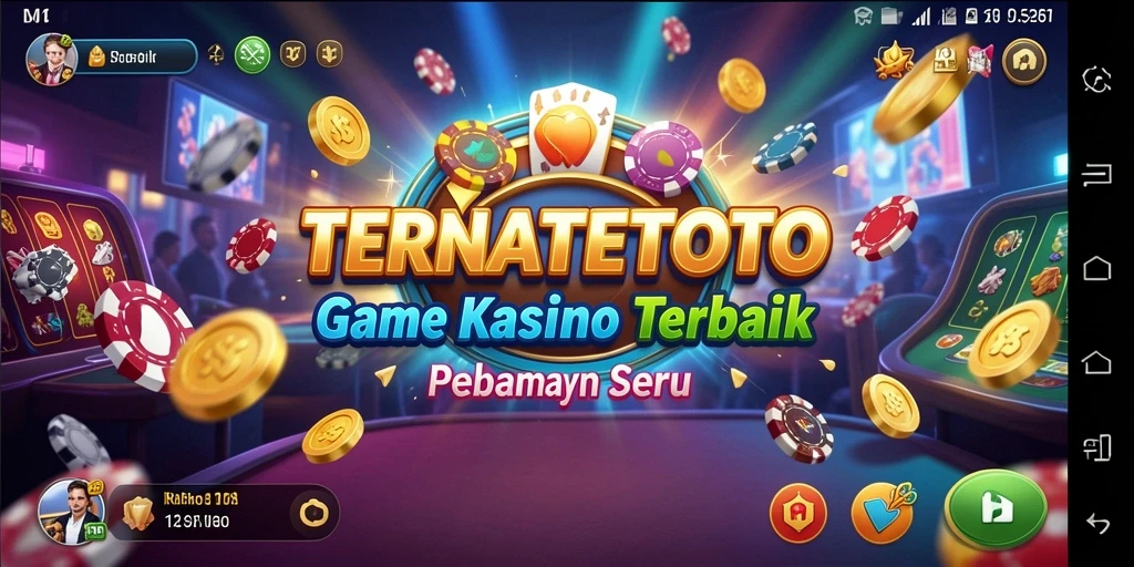 Screenshot gameplay TERNATETOTO menampilkan suasana kasino yang mendebarkan.