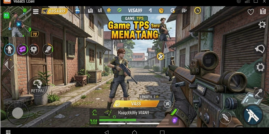 Tampilan gameplay seru di VISA89 dengan aksi tembak-menembak yang mendebarkan.